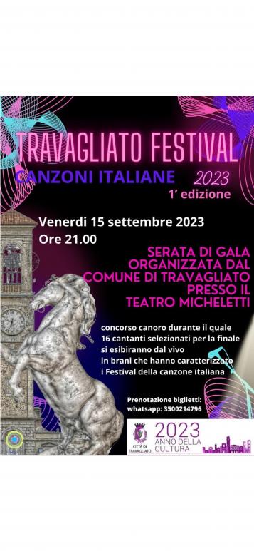TRAVAGLIATO FESTIVAL 2023: CANZONI ITALIANE