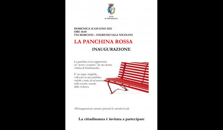 Inaugurazione Panchina Rossa - Domenica 26 Giugno